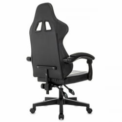 Кресло компьютерное БРАБИКС Шоотер ГМ-123, 2 подушки, экокожа, черное/белое / BRABIX Shooter GM-123,