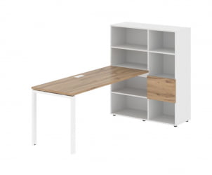 Рабочая станция ЕДИС ЕУРСТ 1117 Дуб Денвер светлый Белый Белый / EDIS EURST