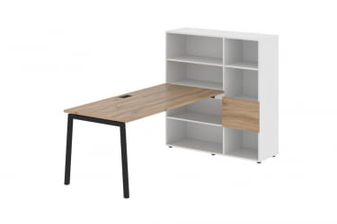 Рабочая станция ЕДИС ЕЛРСТ 1217 Дуб Денвер светлый Черный Белый / EDIS ELRST