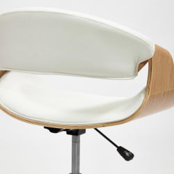 Кресло БЕНД натуральный, кож/зам белый / BEND