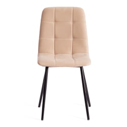 Металлический стул CХИЛЛЙ МАКС Велюр/металл , 45 х 54 х 90 см , бежевый/черный / CHILLY MAX