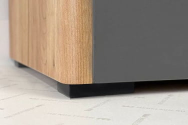 Шкаф двухдверный Адам МСА-03 дуб крафт золотой/графит / MSA-03