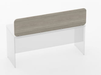 Экран разделительный прямой Глассй 5.14.16 Дуб сантана светлый / Glassy