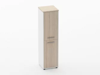 Шкаф 3 узкий закрытый, 2 двери Дека 10.16.12Л Туя/Белый / Deka
