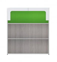 Тумбочка для детской Палермо Юниор 06 Белый глянец Ясень шимо светлый Зеленый