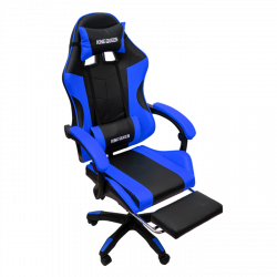Геймерское кресло 1209-1 КИНГКУЕЕН, цвет черный/синий, 1209-1-блаcк-блуе-масс / KINGQUEEN, 1209-1-black-blue-mass