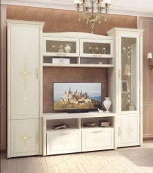 Комплект мебели для гостиной Венеция №02 Сосна Астрид Ваниль