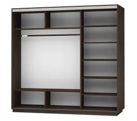 Шкаф-купе трехдверный Экспресс Трио Элемент 2400х2400х Дуб венге / 2400х2400h