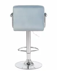 Стул барный ДОБРИН КРУГЕР АРМ Пудрово-голубой велюр МДЖ9-74 / DOBRIN KRUGER ARM MJ9-74