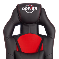 Кресло ДРИВЕР (22) кож/зам/ткань, черный/красный, 36-6/TW-08 / DRIVER