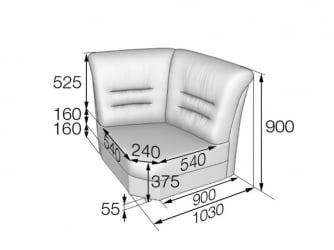 Угловая секция (большая) Премьер В-100/15 / V-100/15