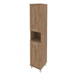 Шкаф высокий узкий правы Фёст KSU-1.5 (Р) Дуб Табак 401*432*2060 / (R)