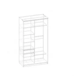 Шкаф-купе Импульс СН 16.07 Дуб сонома/белый глянец / SN