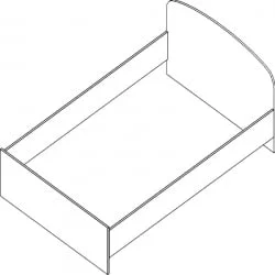 Полутороспальная кровать Проспект Гм.КРО-12 венге
