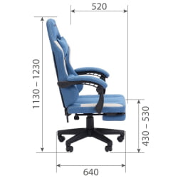 Кресло для геймеров CХАИРМАН ГАМЕ CХ26 Голубой-бежевый / CHAIRMAN GAME CH26