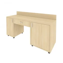 Стол с 2-мя тумбами и бортиком (правый) ЛИГХТ С-СТ-170 Пр Акация Лорка / LIGHT