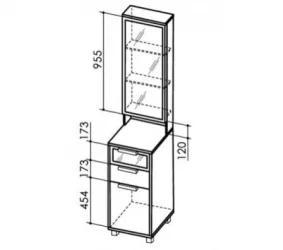 Прихожая ВЕСТ Комлпект № 5_Ясень шимо темн/ясень шимо св / WEST