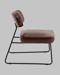 Кресло Кате нев ткань экокожа бордово-коричневый / Kate new