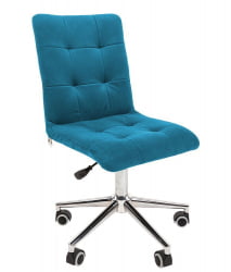 Кресло для оператора CХАИРМАН 030 чроме ткань Т-75 Бирюзовый / CHAIRMAN chrome T-75