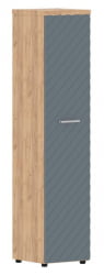 Шкаф колонка с глухой дверью и топом Торр ЛУКС ТЛХC 42.1 Дуб Бофорд Серо-голубой / Torr LUX TLHC