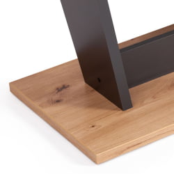 Стол обеденный ФОКС раздвижной ЛДСП, 68.6кс110-145кс75 см, Дуб артисан/Графит / FOX 68.6x110-145x75