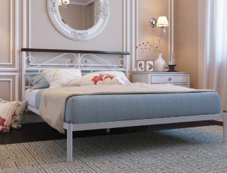 Кровать 120 на 190 Эсмеральда 1200х1900 Белая