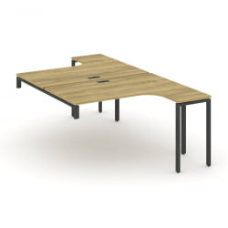 Рабочая станция-надставка на опорные тумбы CОНCЕПТ CН.ДСАН-003 Дуб Винченцо Антрацит / CONCEPT CN.DSAN-003