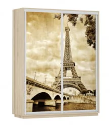 Шкаф-купе двухдверный Экспресс Дуо 1600х2200х Париж/Ясень шимо светлый / 1600х2200h