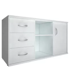 Тумба под оргтехнику сервисная Рива А.МТ-2 Белый / Riva