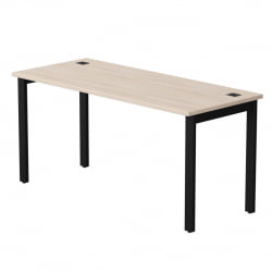 Стол прямой на металлокаркасе, опоры 90 гр Еверпроф ЕВО 254С008 Дуб Соната Черный / Everprof EVO 254S008
