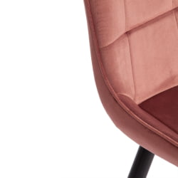 Стул АБРУЗЗО ( мод. 8060 ) металл/вельвет, 52 х 63 х 85 см, коралловый (ХЛР 44)/черный / ABRUZZO mod. (HLR