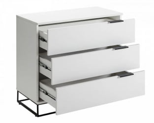 Комод 3 ящика CИТЙ 40095580х Белый / CITY 40095580h