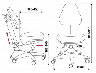 Кресло детское Бюрократ КД-2 ПК/ХЕАРТС-ПК Розовый сердца / KD-2 PK/HEARTS-PK