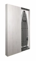 Настенный шкаф для гостиной Ирон Слим Еко (левый, купе) Беленый дуб / Iron Slim Eco