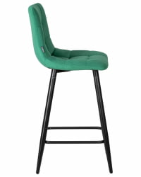 Стул полубарный ДОБРИН ОЛИВИА (черные матовые ножки, зелёный велюр (108-64)) / DOBRIN OLIVIA