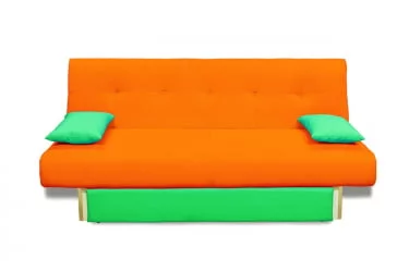 Диван МАНГО 4 (2 категория) Оранжевый Зеленый / MANGO