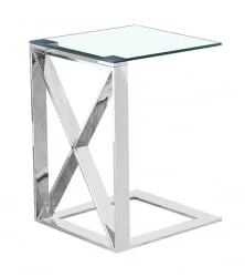 Журнальный стол КРОСС 40кс40 Серебро / 40x40