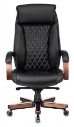 Кресло руководителя Бюрократ Т-9924ВАЛНУТ/БЛАCК / T-9924WALNUT/BLACK