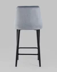 Стул полубарный Диего велюр Серый