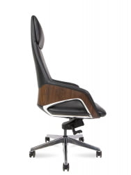 Кресло руководителя Шопен ФК 0005-А БЛАCК ЛЕАТХЕР / FK 0005-A BLACK LEATHER