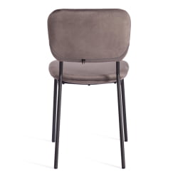 Стул CАРОЛ (мод. УC06) металл, вельвет, 45 х 56 х 82 см, Лигхт грей (светло-серый) ХЛР24 / черный / CAROL (mod. UC06) Light grey HLR24