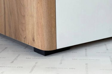 Шкаф трехдверный Адам МСА-04 дуб крафт золотой/белое дерево / MSA-04