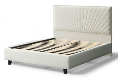 Кровать Леона, 2000кс1600мм, серо-белый / 2000x1600мм,