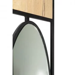 Панель для прихожей с зеркалом Лофт Дуб Натур / Loft