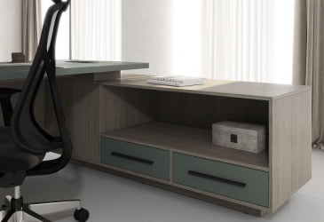 Кабинет руководителя ВЕЛИОН №1 Нефрит Дуб Сильвер / VELION