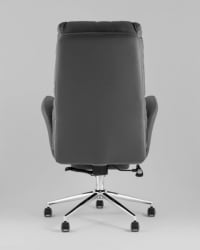 Кресло руководителя ТопЧаирс Солид NC с оттоманкой серый / TopChairs Solid