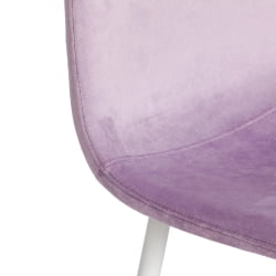 Стул БРЕЕЗЕ (мод. 4724) вельвет/металл, 44 х 53 х 87 см, Лигхт лавандер (светло-лавандовый) ХЛР26 / белый / BREEZE (mod. Light lavander HLR26