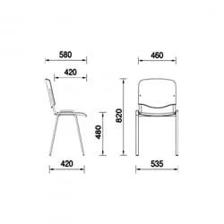Офисный стул Исо блаcк С38 / Iso black S38