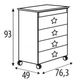 Комод Микуна Долсе Лусе пеленальный Б-1673 вхите / Micuna Dolce Luce B-1673 white