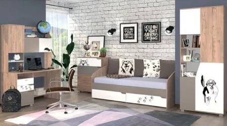 Шкаф угловой Хаски 22 Дуб Ирландский